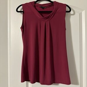 Suzie In The City Sleeveless Wine Blouse
